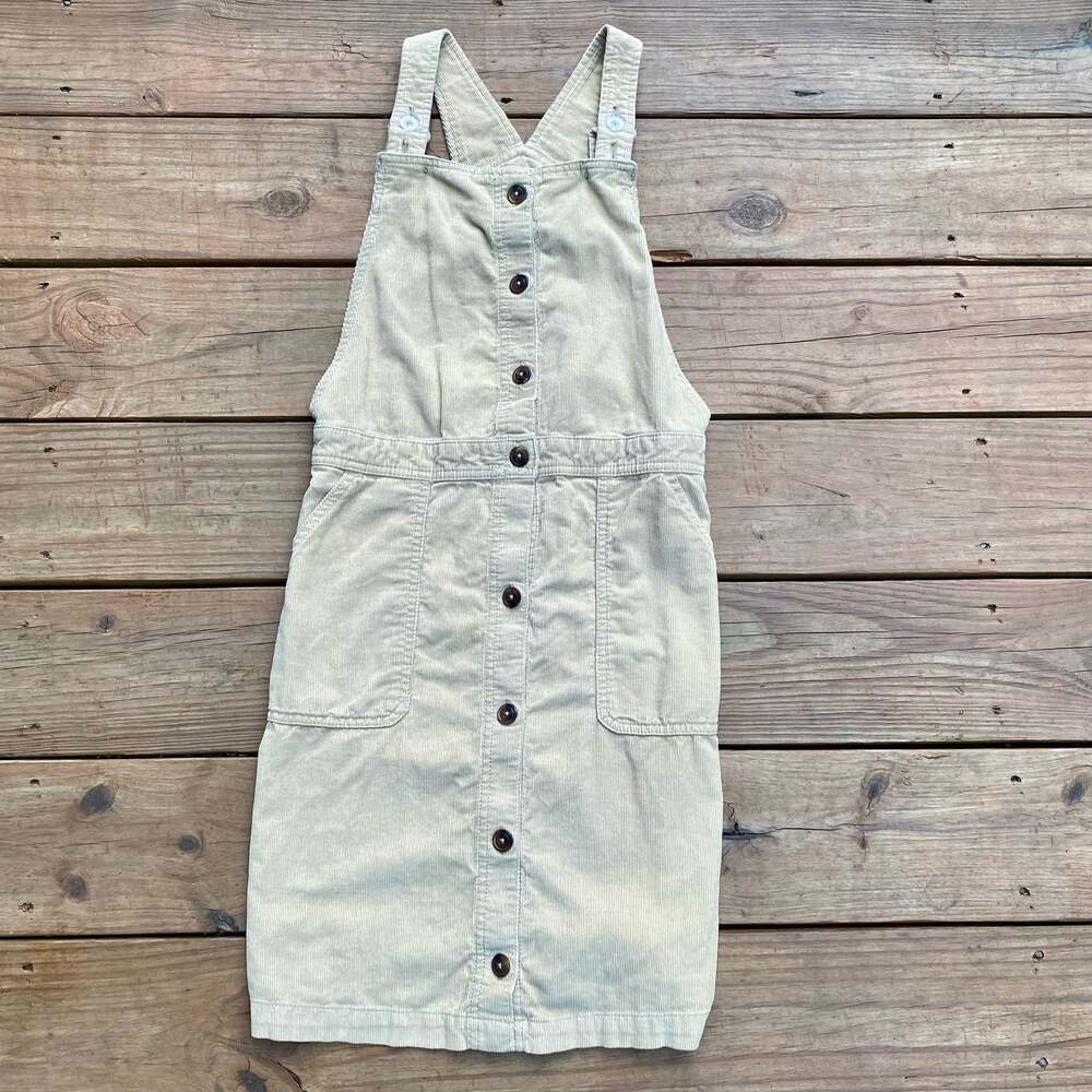 Old Navy Girls Corduroy Overall Pinafore Dress Tan Size XXL (14)
